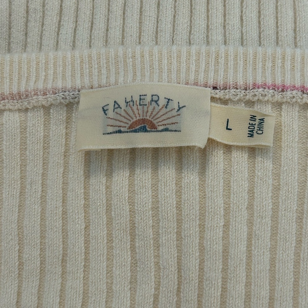 Faherty NWOT Cashmere blend Milo Ribbed Cardigan - Picture 11 of 11
